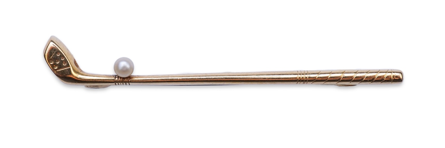 A gold and pearl novelty brooch, early 20th century